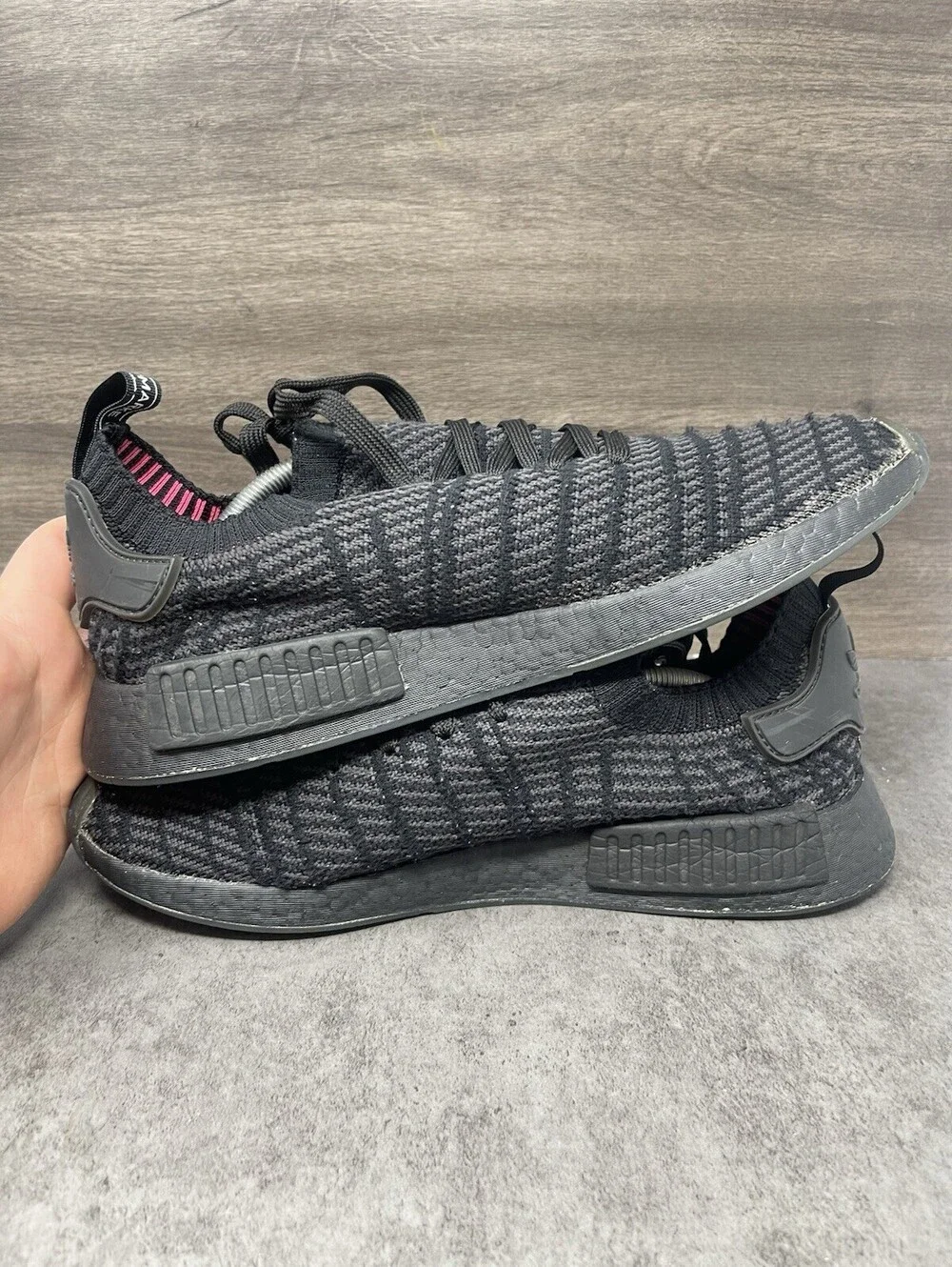 adidas NMD R1 STLT Primeknit Triple Black Size 12 Mens Boost Sneakers CQ2391